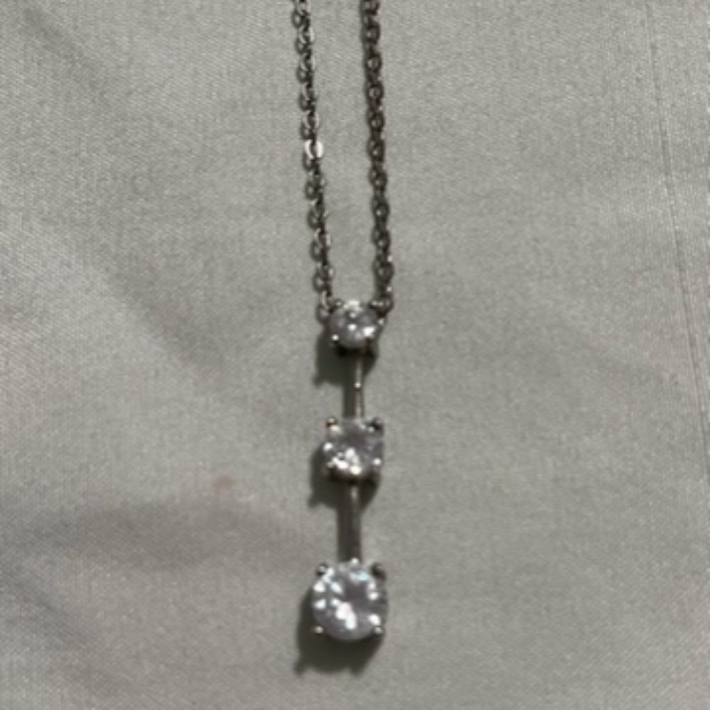 Silver Cubic Zirconia Necklace
